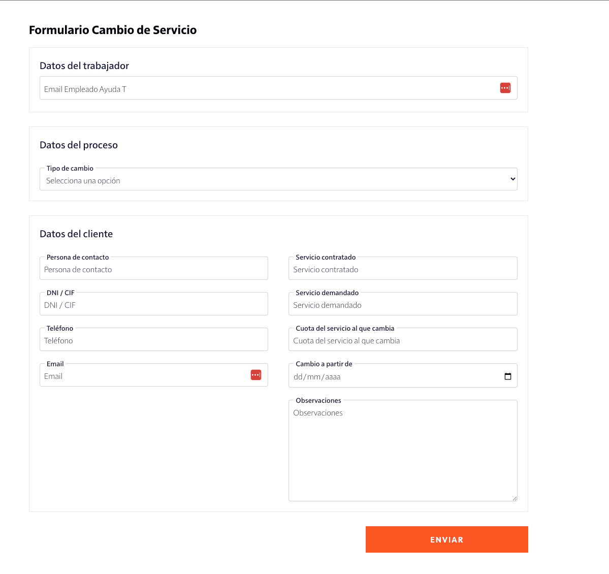 Captura del formulario de recobros